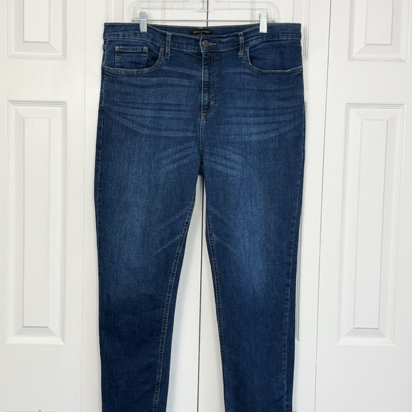 Banana Republic Dark Wash Blue Denim High-Rise Crop Girlfriend Jeans 33 - Picture 1 of 16